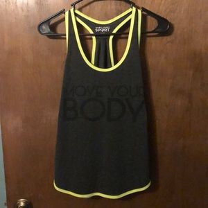 Black racer back workout shirt